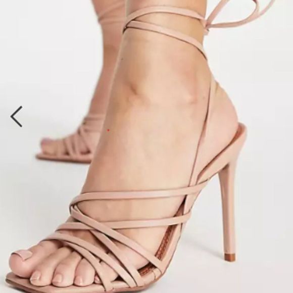 NWT, ASOS • Strappy High Heeled Sandals, Size 5 - Picture 1 of 2